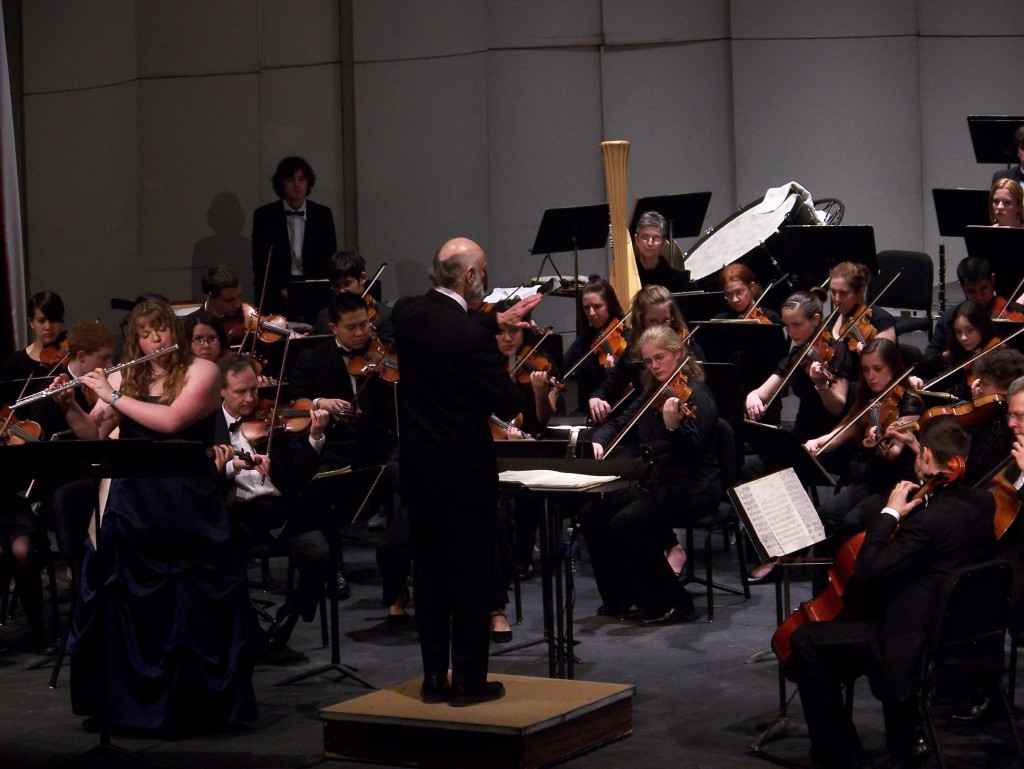 Ms. Fryzel and the Geneseo Symphony Orchestra